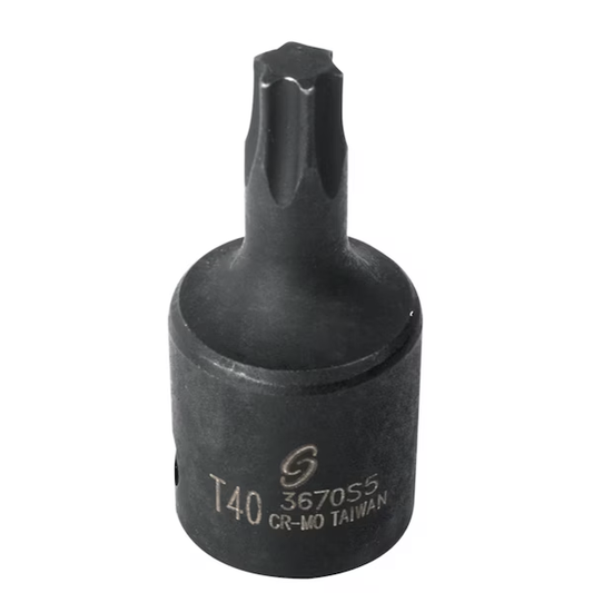 Sunex 3670S5 Internal Star Impact Socket, T40, 3/8"Dr
