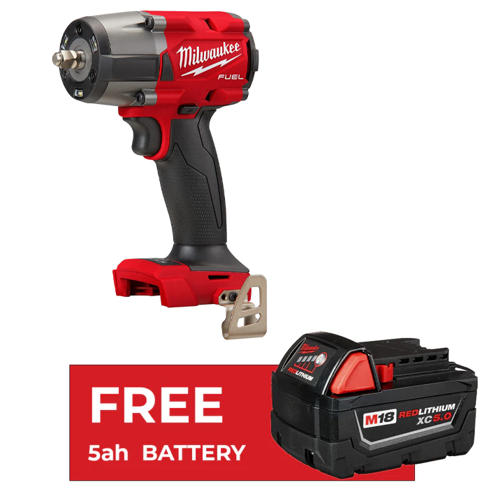 Load image into Gallery viewer, Milwaukee 2960-20 M18 FUEL 3/8&quot; Mid-Torque Impact Wrench  + Free 5ah Battery
