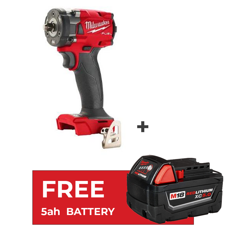 Load image into Gallery viewer, Milwaukee 2854-20 M18 FUEL 3/8&quot; Compact Impact Wrench + 5ah Battery
