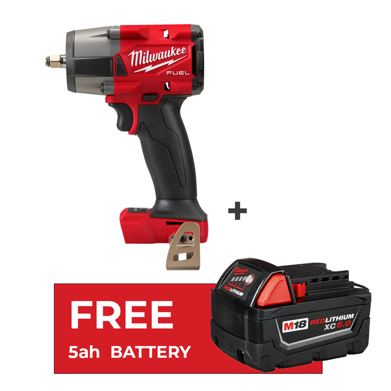 Load image into Gallery viewer, Milwaukee 2962-20 M18 FUEL 1/2&quot; Cordless Mid-Torque Impact Wrench + 5.0ah Battery
