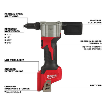 Milwaukee 2550-20 M12 Rivet Tool + FREE Battery