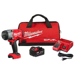 Milwaukee 2967-21B M18 FUEL 1/2" High Torque Impact Wrench w/ Friction Ring Kit + FREE Battery