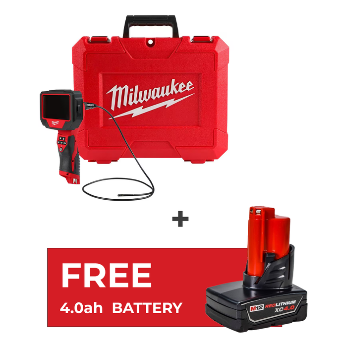 Milwaukee 3150-20 M12 Auto Technician 5mm Borescope Camera Diagnostic Tool + 4.0ah Battery