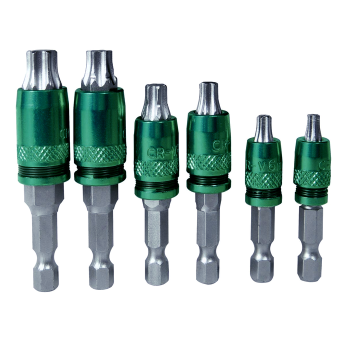 Astro Pneumatic 1038 6pc Dual Function 2 in 1 Hex Convert to Torx Bit Set