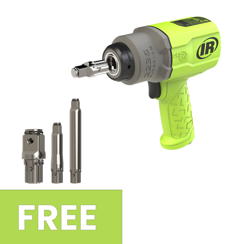 Load image into Gallery viewer, Ingersoll Rand 2236QTIMAX 1/2&quot; &amp; 3/4&quot; Dr Air Impact w/ 4 Interchangeable Anvils (GREEN)
