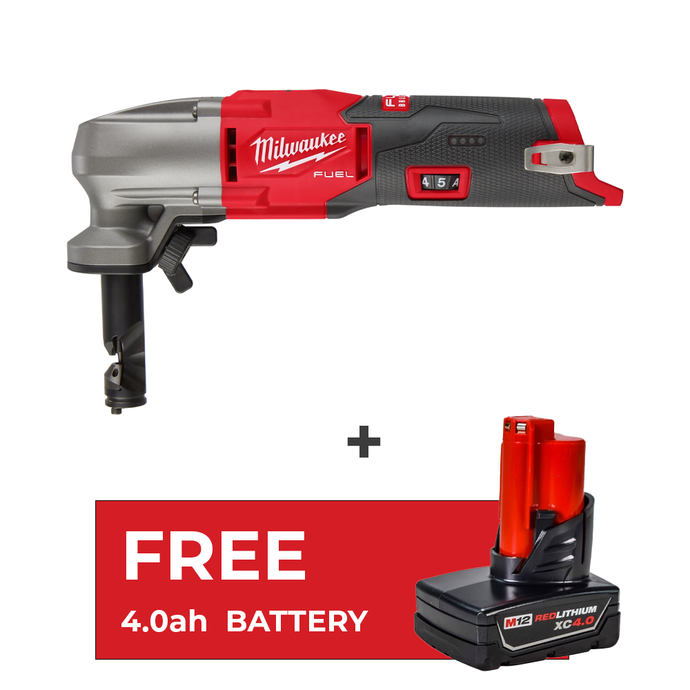 Milwaukee 2476-20 M12 FUEL 16 Gauge Variable Speed Nibbler + 4.0 Battery