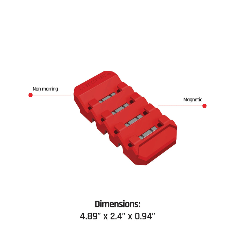 Load image into Gallery viewer, EZ RED FWR4-R MAGNETIC FLEXIBLE 4 SLOT WRENCH HOLDER
