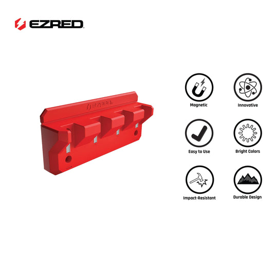 EZ RED EZPB4R 4 Slot Pry Bar Holder CBM Tools