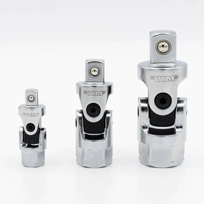 Load image into Gallery viewer, Vim Tools FFA100 Universal Joint Adapter Set, Firm Flex Dual Drive 3 Piece 1/4&quot;, 3/8&quot;, 1/2&quot;
