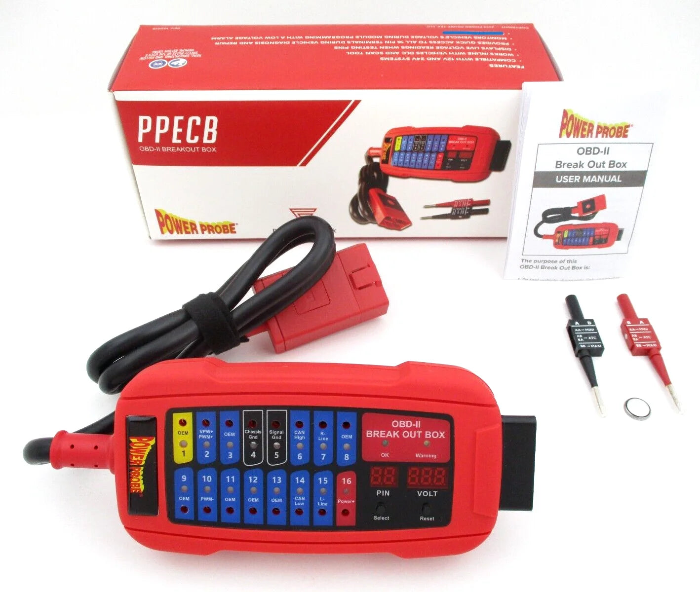 Power Probe PPECB Breakout Box OBD2 DLC Circuit Tester BUS CAN Scanner ...