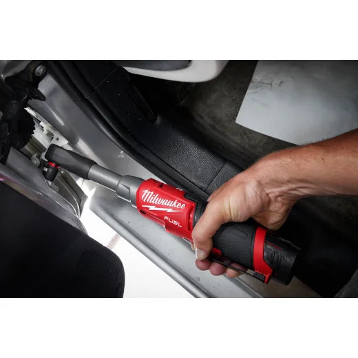 Load image into Gallery viewer, Milwaukee 2568-20 M12 Fuel 1/4&quot; Dr. Extended reach High Speed Ratchet + Battery
