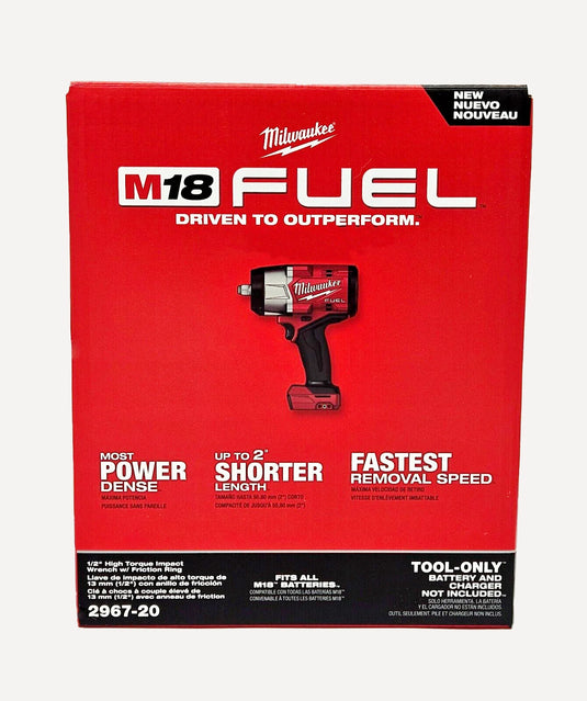 Milwaukee M18 2967-20 FUEL 1/2" High Torque Impact Wrench Friction Ring + Free Battery