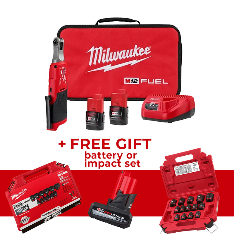 Load image into Gallery viewer, Milwaukee 2567-22 3/8&quot; High Speed Ratchet Kit + Free Gift (battery or impact set) (Copy)
