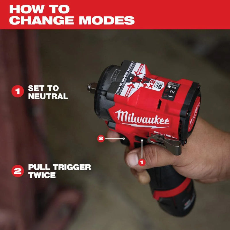 Load image into Gallery viewer, Milwaukee 2563-22 M12 FUEL Stubby 1/2 Inch Impact Wrench Kit
