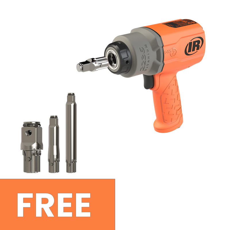 Load image into Gallery viewer, Ingersoll Rand 2236QTIMAX-O 1/2&quot; &amp; 3/4&quot; Dr Air Impact w/ 4 Interchangeable Anvils (ORANGE)
