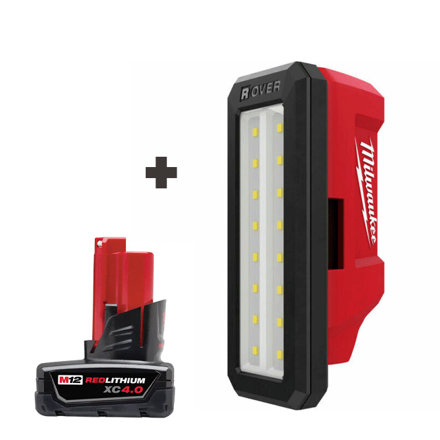 Load image into Gallery viewer, Milwaukee 2367-20 M12 Rover Cordless Service Repair Flood Light + 4ah Battery
