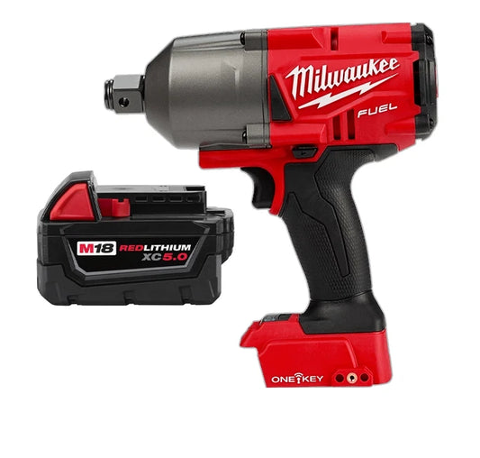 Milwaukee 2864-20 M18 FUEL ONE-KEY High Torque Impact Wrench 3/4" + 5ah Battery