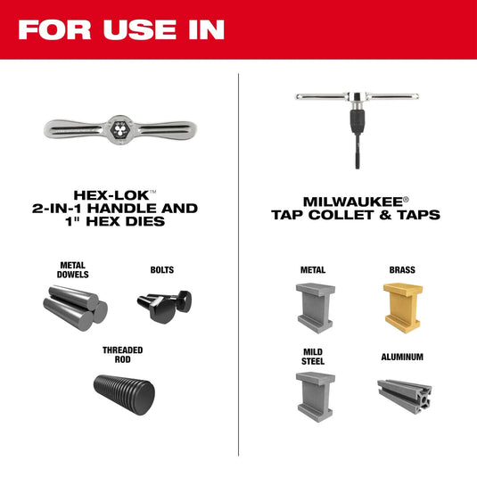 Milwaukee 49-22-5603 Metric Tap & Die PACKOUT Set w/ Hex-LOK 38 Piece