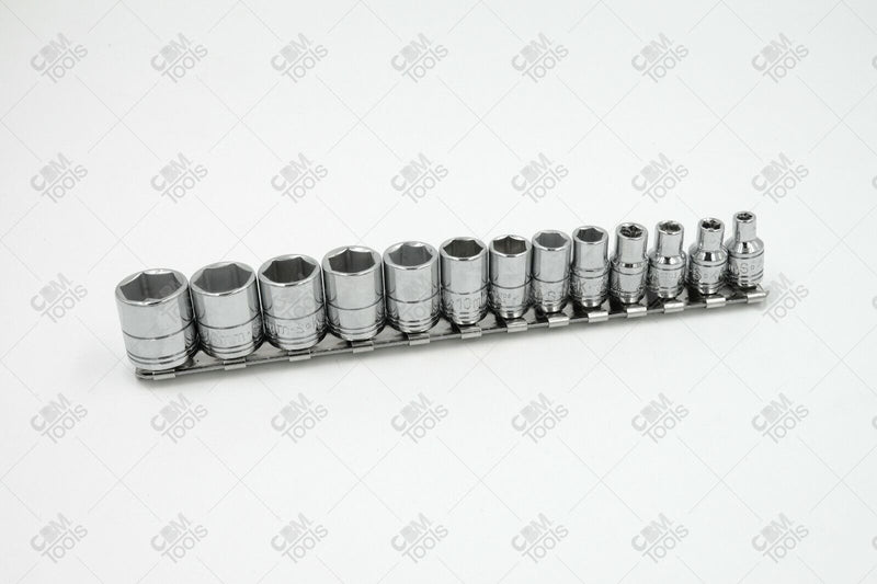 Load image into Gallery viewer, SK Hand Tools 1313 13pc 1/4&quot; Dr. 6pt Standard Metric Chrome Socket Set
