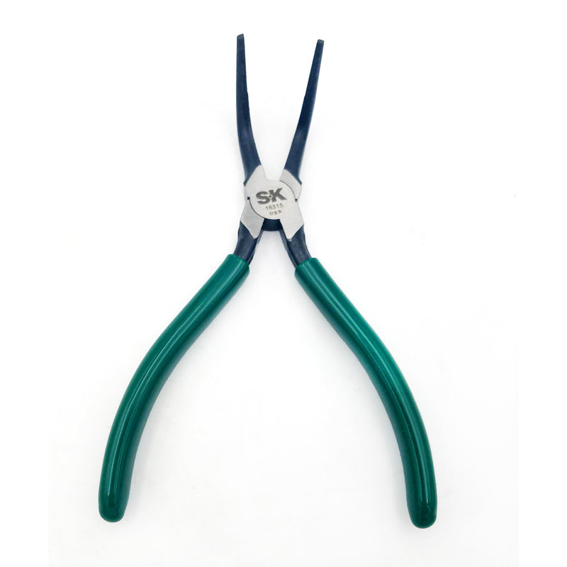 Load image into Gallery viewer, SK Tools 16315 Curved Long Chain Nose Pliers 6 in Long - USA MADE
