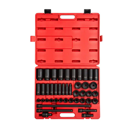 Sunex 2568 43pc Deep/Standard Impact Socket Set, 1/2