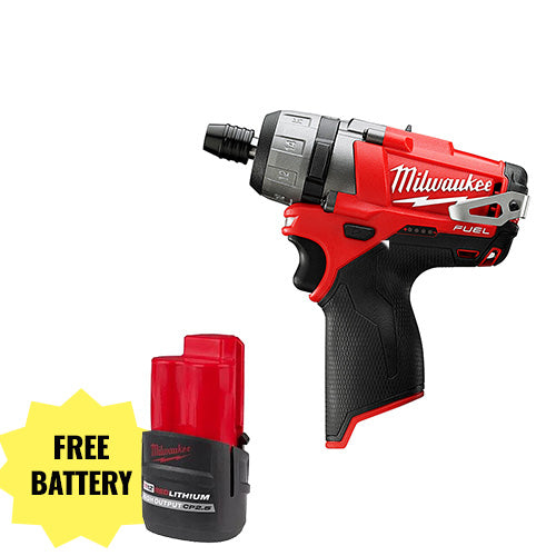 Load image into Gallery viewer, Milwaukee 2402-20 M12 Fuel 1/4&quot; Hex 2-Speed Screwdriver + Free 2.5ah Battery
