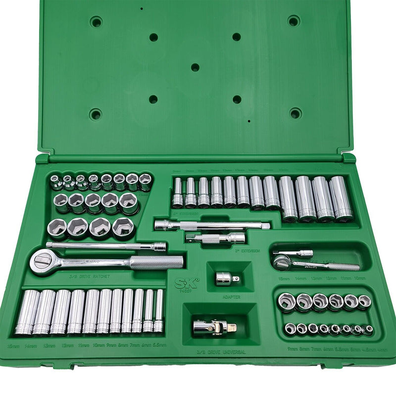 Load image into Gallery viewer, SK 94562 Metric Master Socket Set 3/8?ǥ &amp; 1/4&quot; Drive 6 Pt Standard &amp; Deep (62pc)
