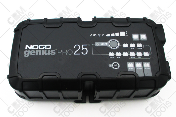 NOCO GENIUSPRO25 6V/12V/24V 25-Amp Smart Battery Charger + Clamps