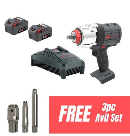 Ingersoll-Rand W7153-K22 Cordless Impact Wrench, 20V DXS Xchange 1/2" Dr + Socket Set