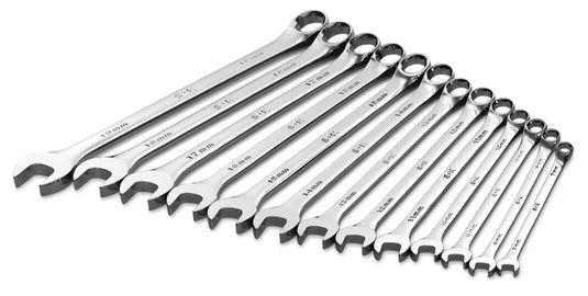 SK TOOLS 86127 13 Pc. 6 Point Metric Long Combination Chrome Wrench Set