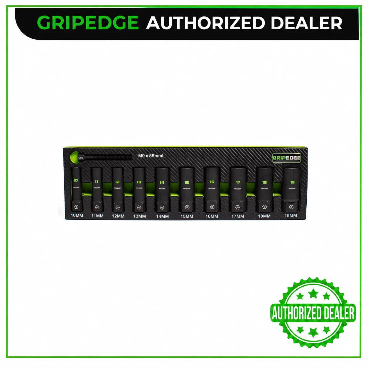 GRIPEDGE XBM10DS RPT Socket Extractor Set - 10-Pc 3/8" Drive Metric - Deep