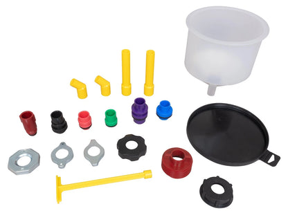 Lisle 24980 Spill-Free Funnel Kit, 19 piece
