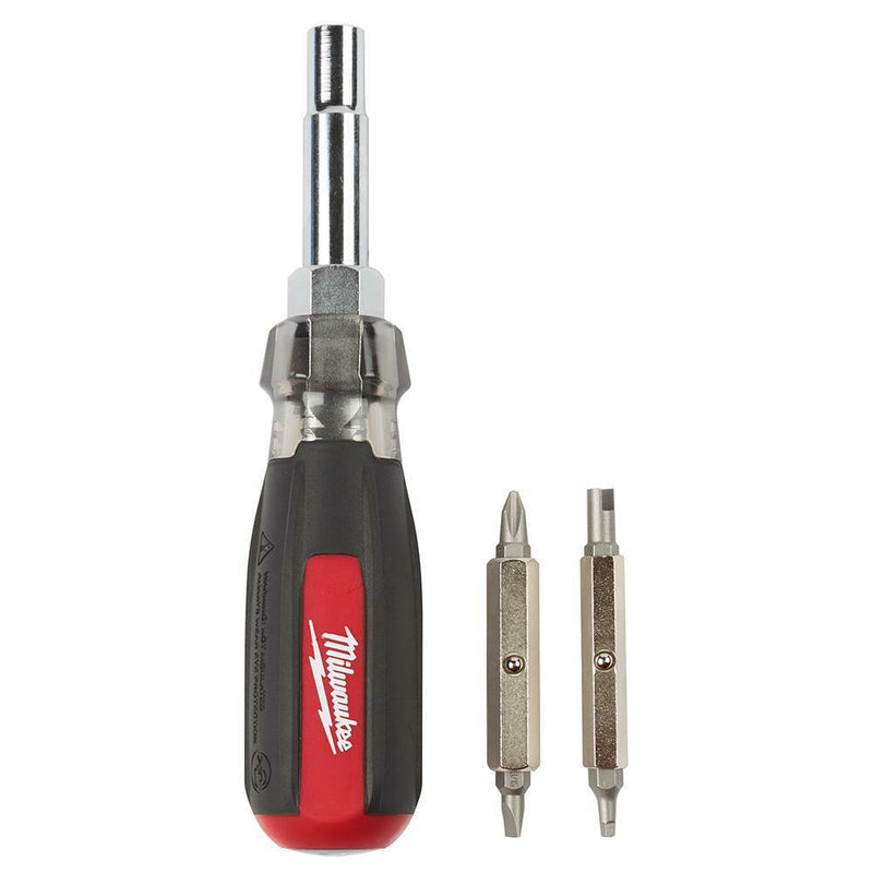 Load image into Gallery viewer, Milwaukee Multi Tip Cushion Grip Screwdriver Multibit Driver Schrader Bit 13in1
