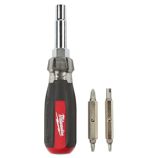 Milwaukee Multi Tip Cushion Grip Screwdriver Multibit Driver Schrader Bit 13in1