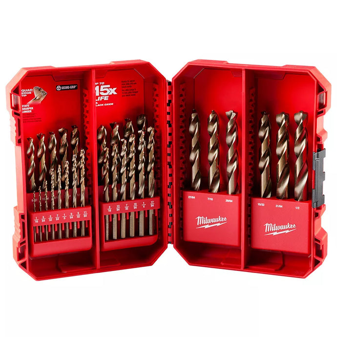 Milwaukee 48-89-2332 29 Piece Cobalt Red Helix Drill Bit Set