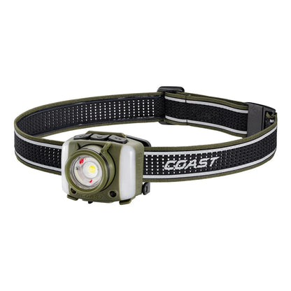 Coast 31299 FL95R 1250 Lumen Rechargeable Plus LED Headlamp Green Red Area Light Mode