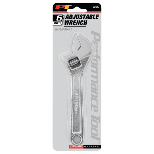 Performance Tool W6C 6-Inch Adjustable Wrench