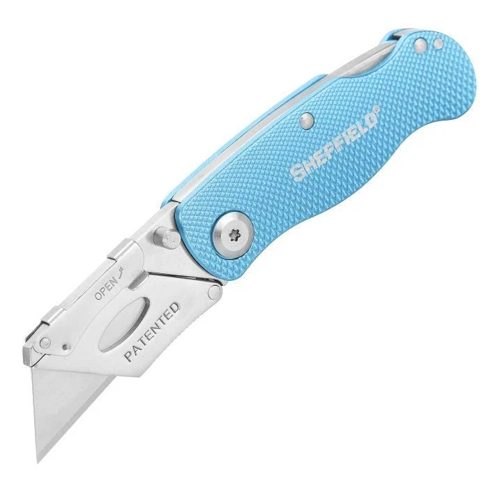 Sheffield 12336 Lockback Utility Knife - Light Blue