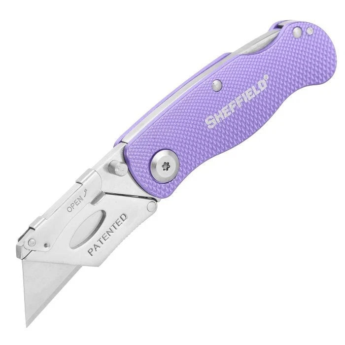 Sheffield 12343 Lockback Utility Knife - Purple