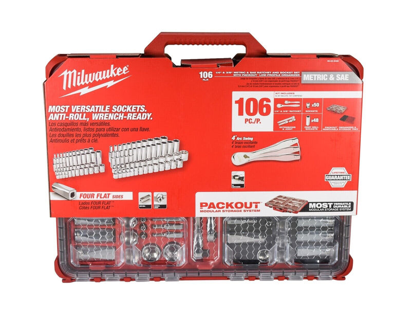 Load image into Gallery viewer, Milwaukee 48-22-9486 1/4&quot; &amp; 3/8&quot; Socket Set 106 pc
