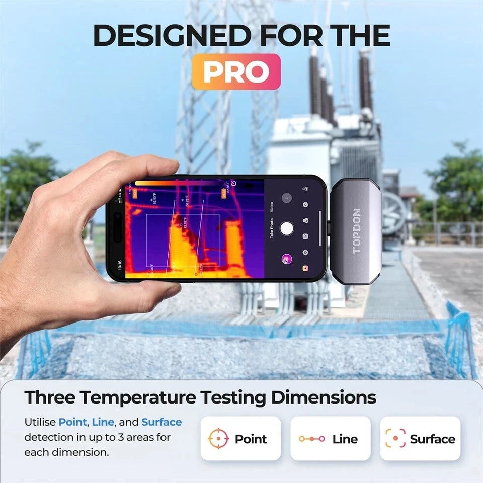 TOPDON TC002C Thermal Imaging Camera for iPhone 15 Series & iPads w/Type-C Port