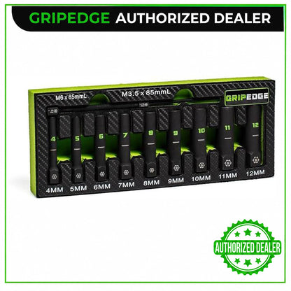GRIPEDGE XAS9DS RPT Socket Extractor Set - 9-Pc 1/4" Drive SAE Deep