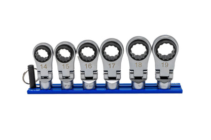 Vim Tools 3/8” Drive 6pc Nano Flex Offset Ratcheting Attachment NORA150 NEW