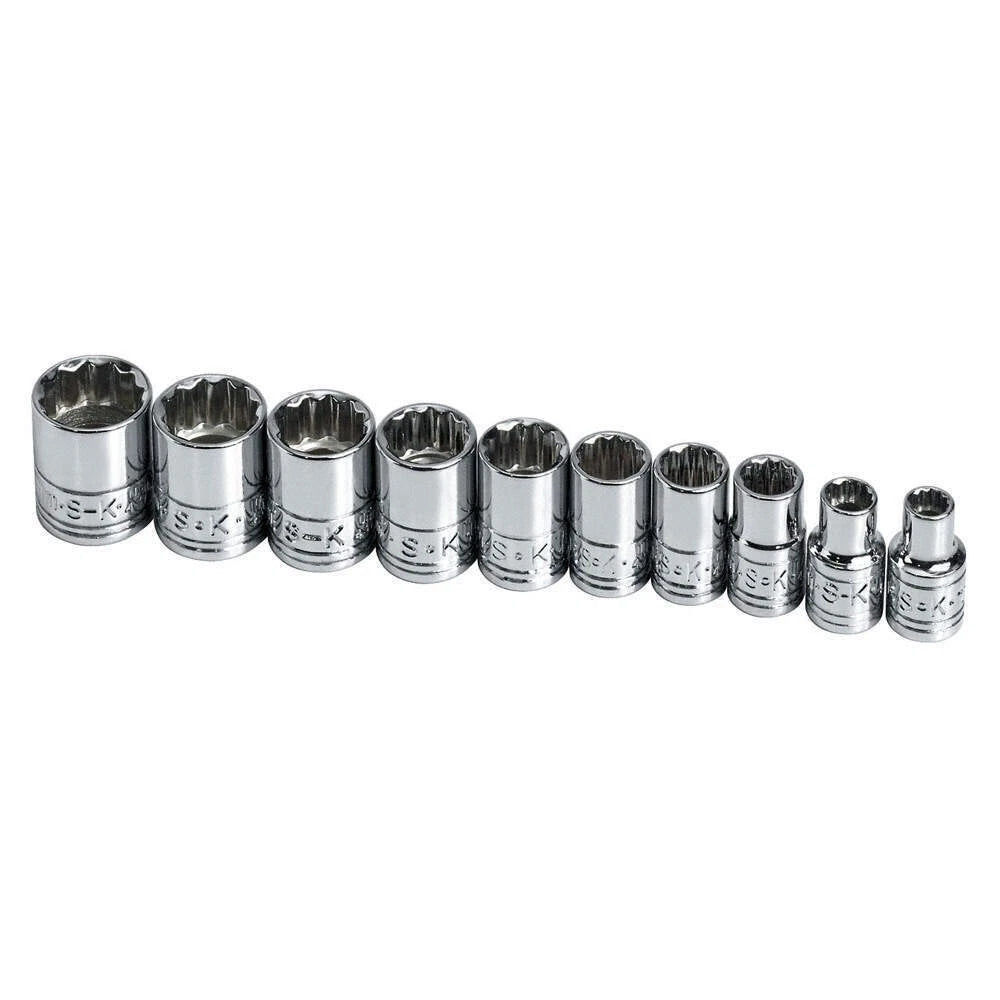 SK 1340 PROFESSIONAL TOOLS 1/4" Drive Chrome Metric Socket Set 504 mm, 12Pt