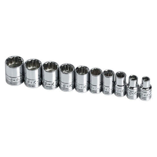 SK 1340 PROFESSIONAL TOOLS 1/4" Drive Chrome Metric Socket Set 504 mm, 12Pt
