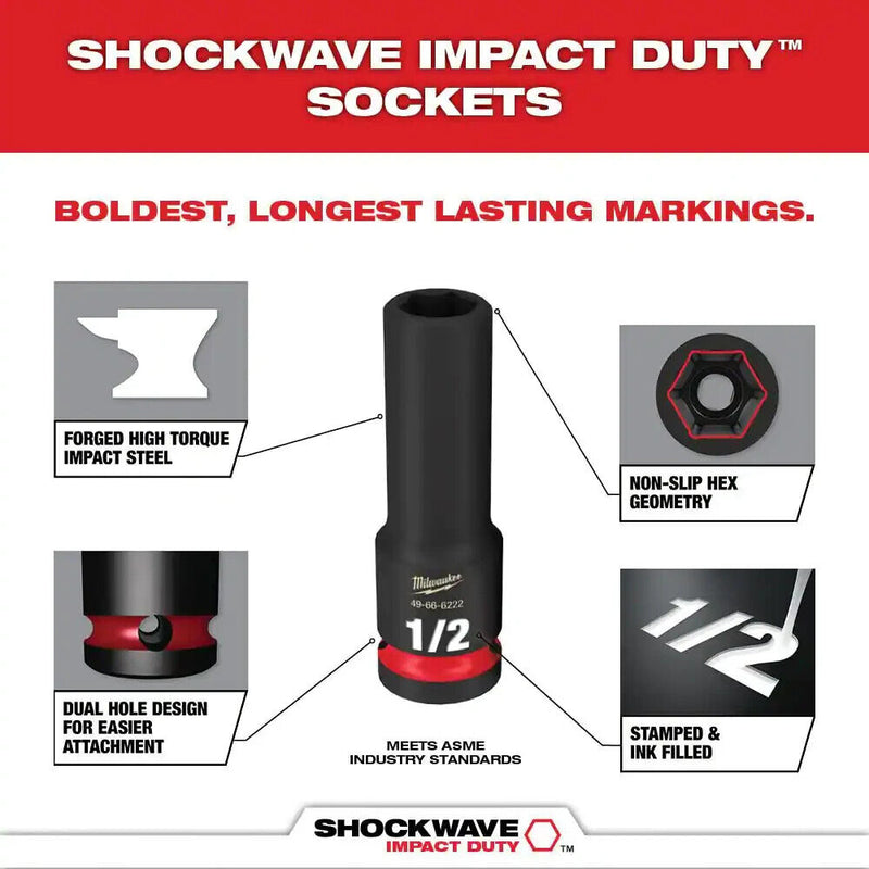 Load image into Gallery viewer, Milwaukee 49-66-6806 SHOCKWAVE Impact Socket PACKOUT Kit - 1/2&quot; Drive 31pc
