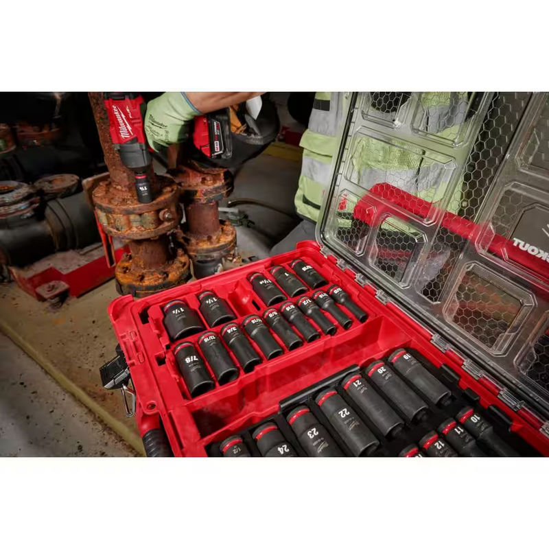 Load image into Gallery viewer, Milwaukee 49-66-6806 SHOCKWAVE Impact Socket PACKOUT Kit - 1/2&quot; Drive 31pc
