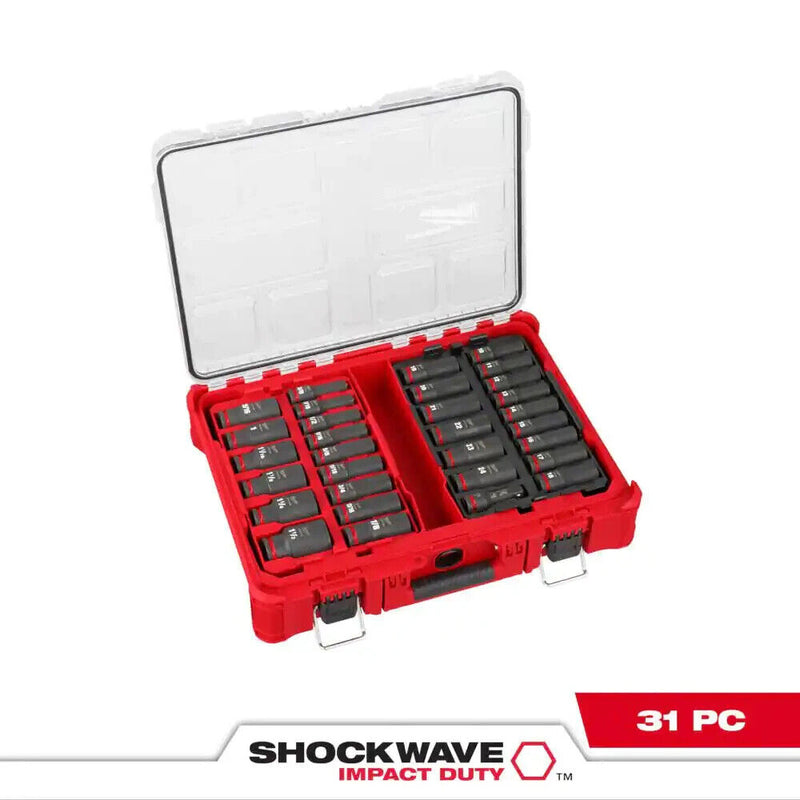 Load image into Gallery viewer, Milwaukee 49-66-6806 SHOCKWAVE Impact Socket PACKOUT Kit - 1/2&quot; Drive 31pc
