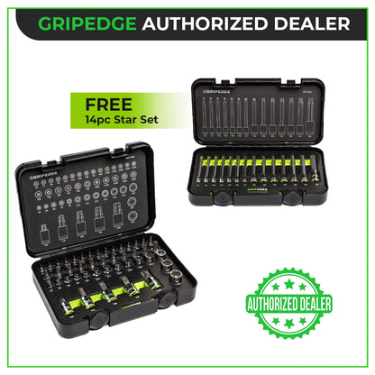 GripEdge MST45S Master Star 45pc Set + Free 14pc Long Star Driver Set