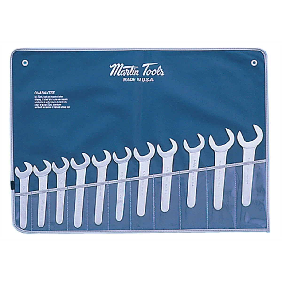 Martin Tools SW11K 30 Degree Open End Metric Service Wrench Set - USA MADE 11pc